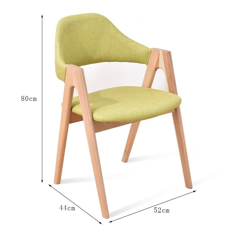 Luxury Modern Solid Wood Chair with Comfy Backrest - Elegant Home Office & Living Room Seating for Comfort & Style