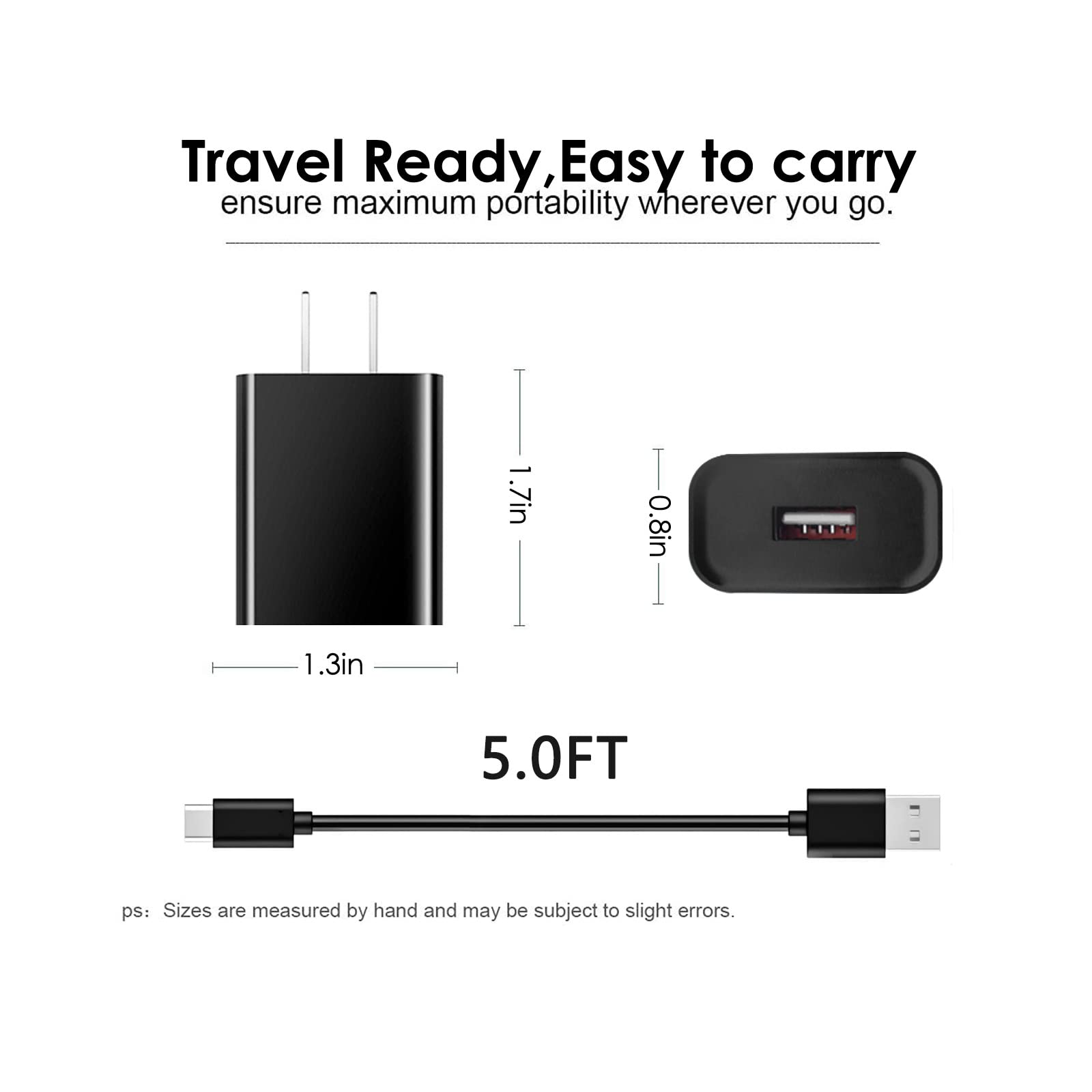 Phantom 2 Charger 5FT USB C Fast Charging Cable - Compatible with Bushnell Phantom 2, Treblab HD77/HD-Max Speaker, Comiso E6/E26 Earbuds, Ampcaddy Version 3 Pro Max - Perfect for Home, Office & Travel Charging