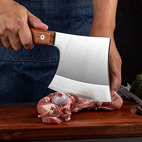Stainless Steel Meat Cleaver Axe Knife - Sharp & Durable Kitchen Cleaver for Household Use, BY KKZY (Color: Cleaver) - Perfect for Chopping, Slicing, and Preparing Meats