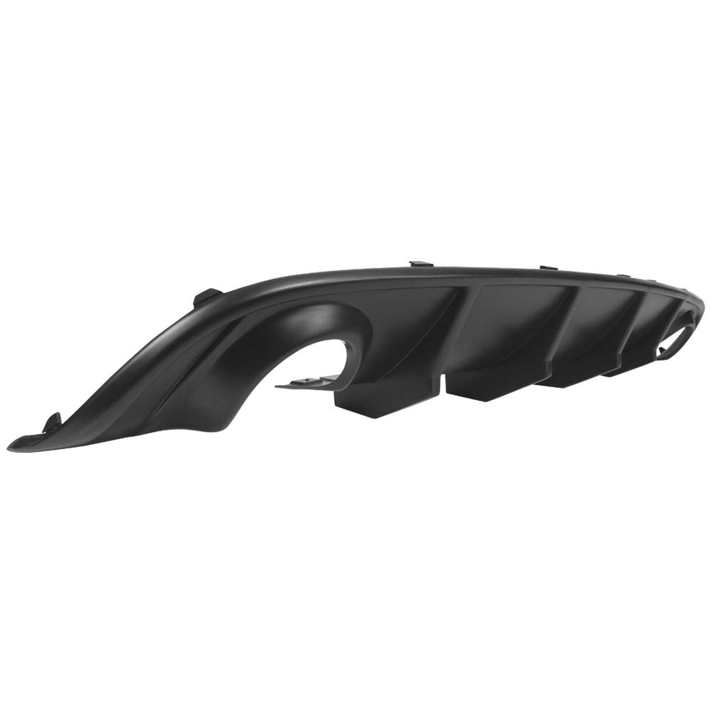 IKON MOTORSPORTS Rear Diffuser & Side Skirts for 2015-2023 Dodge Charger - V2 Style Matte Black Rear Bumper Lip Valance | Aggressive Styling Upgrade for Street & Track Performance