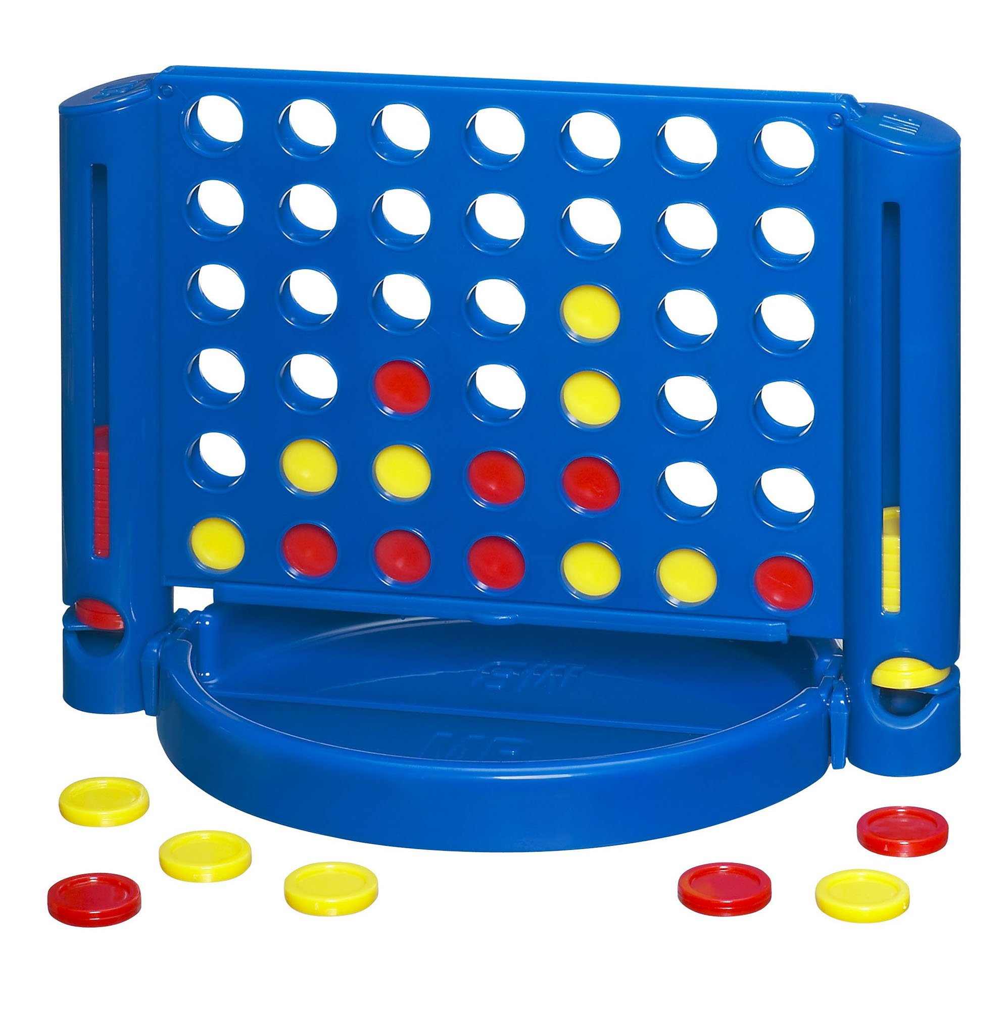 Hasbro Connect 4 Travel Board Game - Classic Strategy Game for Kids & Adults, Portable On-The-Go Fun, Includes 21 Checkers & Grid (Model HG-22677) - Perfect for Road Trips, Airplane Travel & Family Game Nights