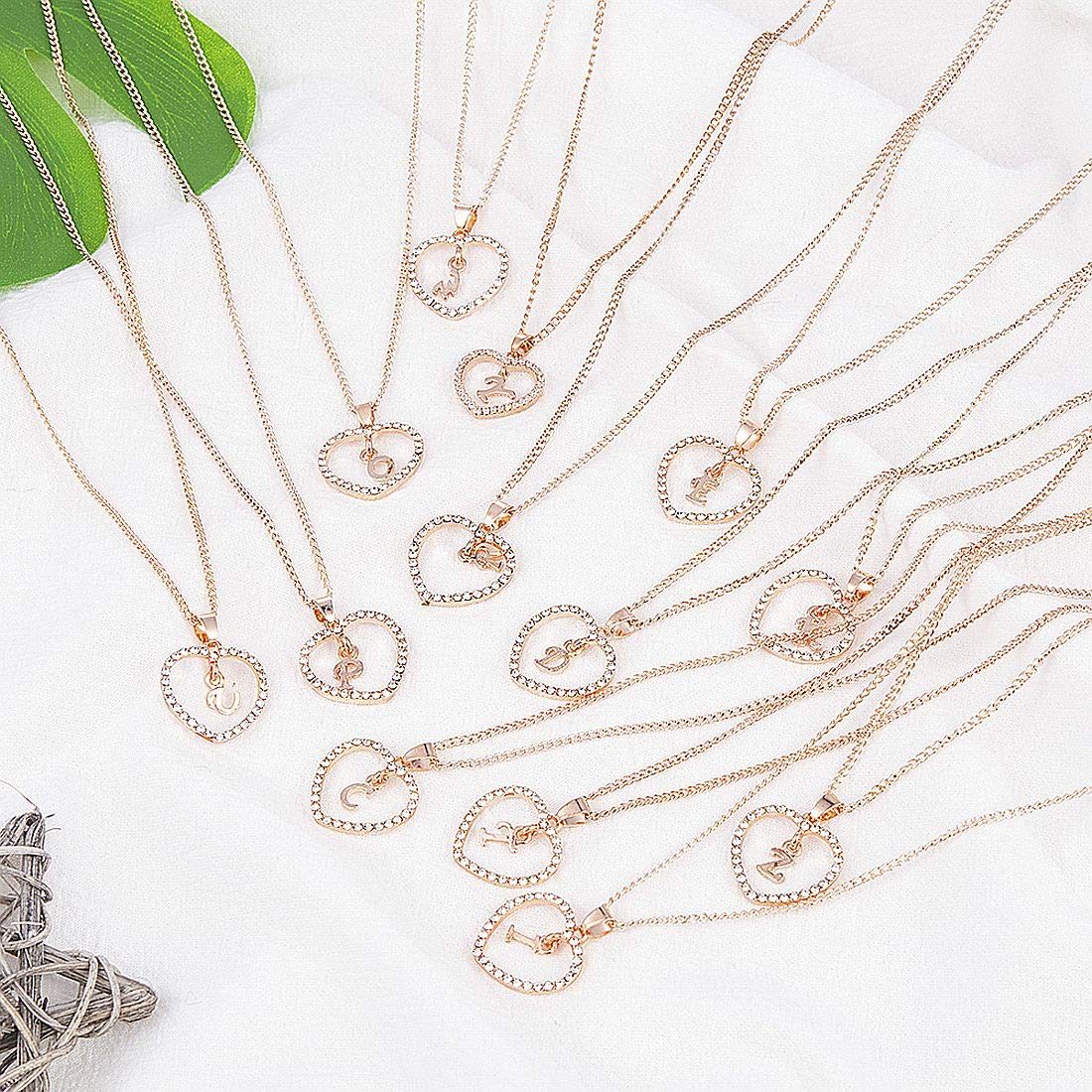 Diamond Heart Alphabet Pendant Necklace for Women & Girls - Personalized Initial Jewelry Gift for Birthday, Anniversary, Valentine's Day | Elegant Everyday Wear & Special Occasion Accessory
