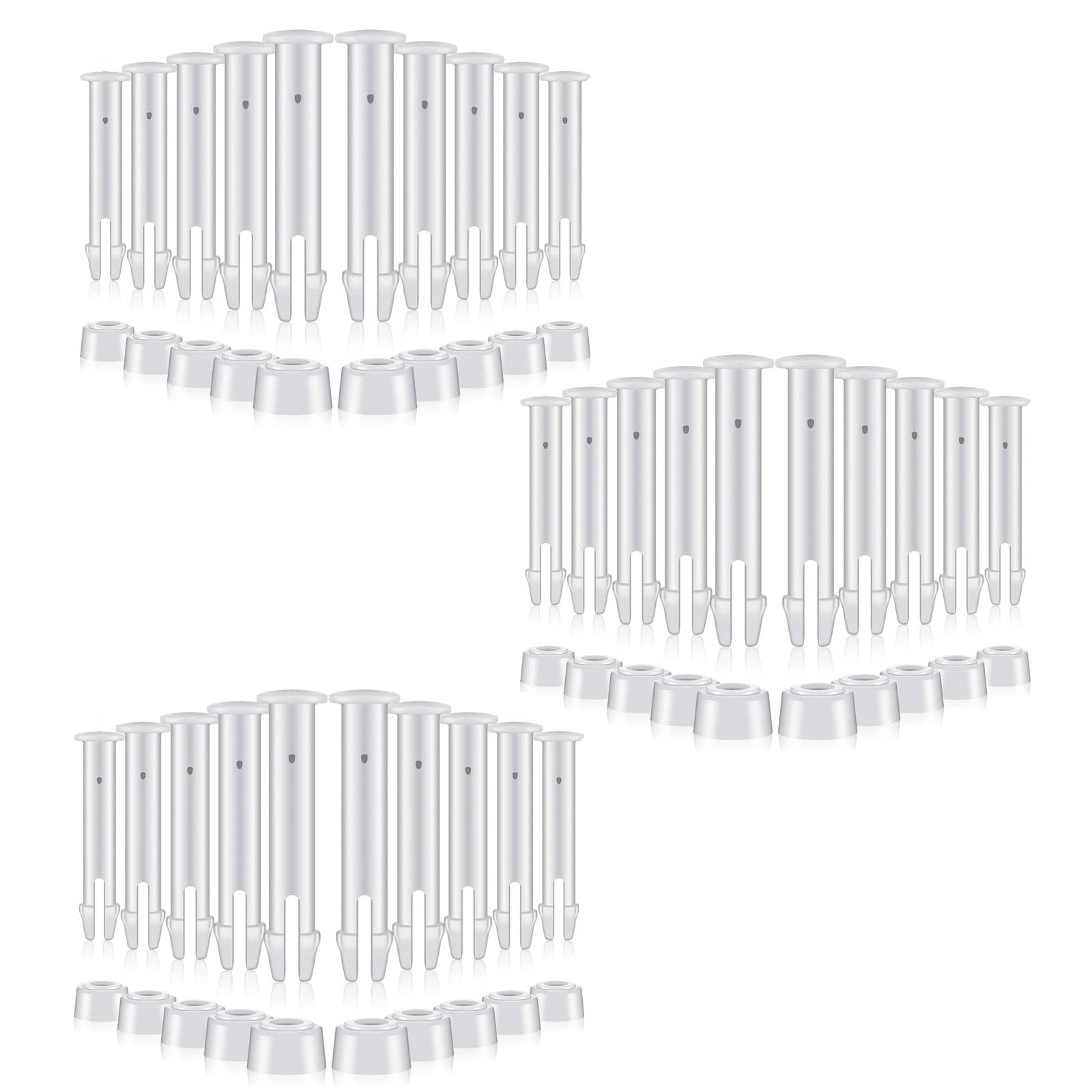 30Pcs 2.16 Inch Plastic Pool Joint Pins & Rubber Seals - Replacement Parts for Intex 10-12 ft Round Metal Frame Pools - Perfect for Summer Pool Maintenance and Repair