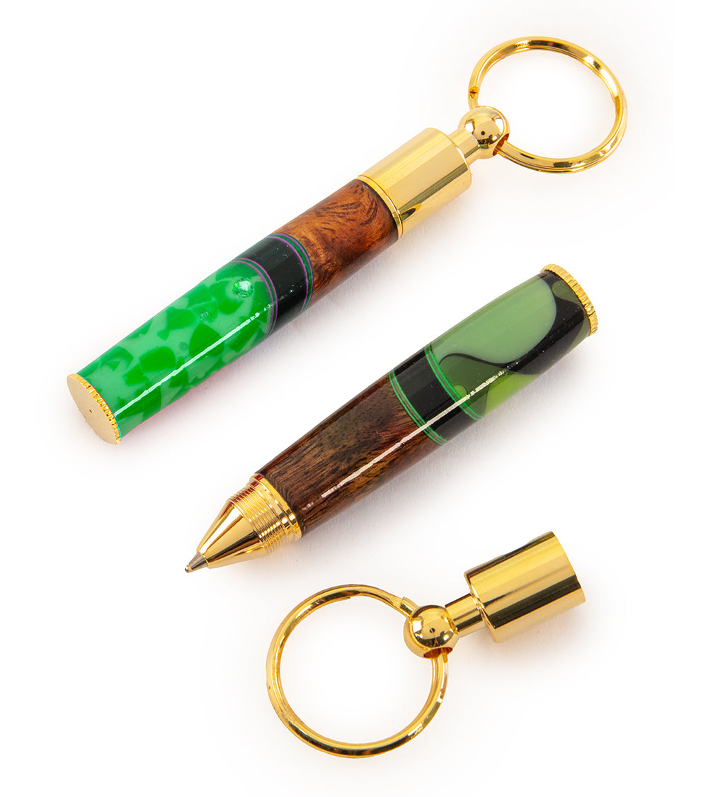 Premium Koa Wood Pen Key Ring - Handcrafted by Dale Dennison - Unique Gift for Men & Women - Perfect for Office, Travel & Everyday Carry (Multiple Colors Available)