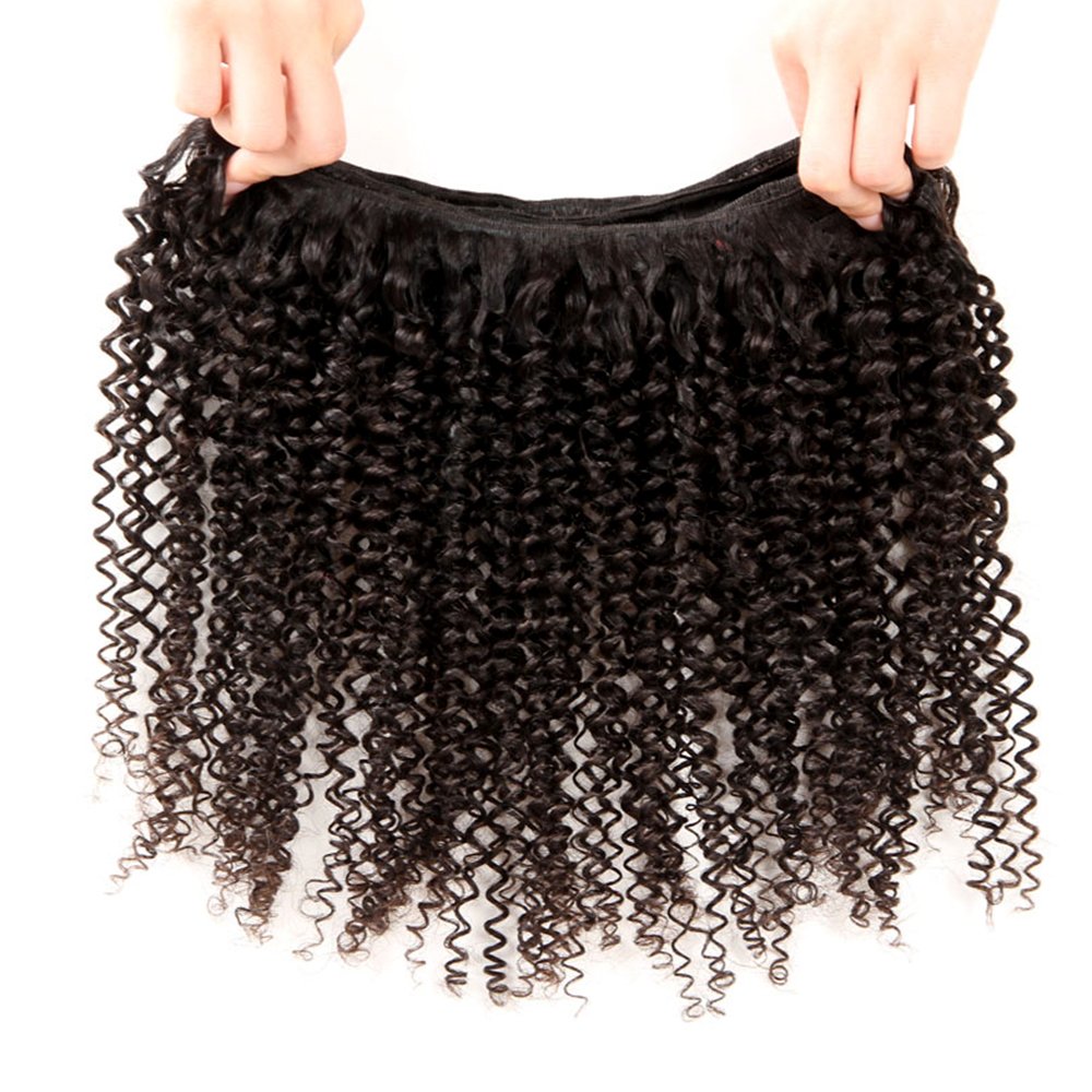 ISEE Hair 9A Grade Mongolian Kinky Curly Virgin Human Hair Extensions - 4 Bundles 100% Human Hair Weaves (20 20 20 20 Inches) for Natural Black Hairstyles, Protective Styles & Everyday Glam