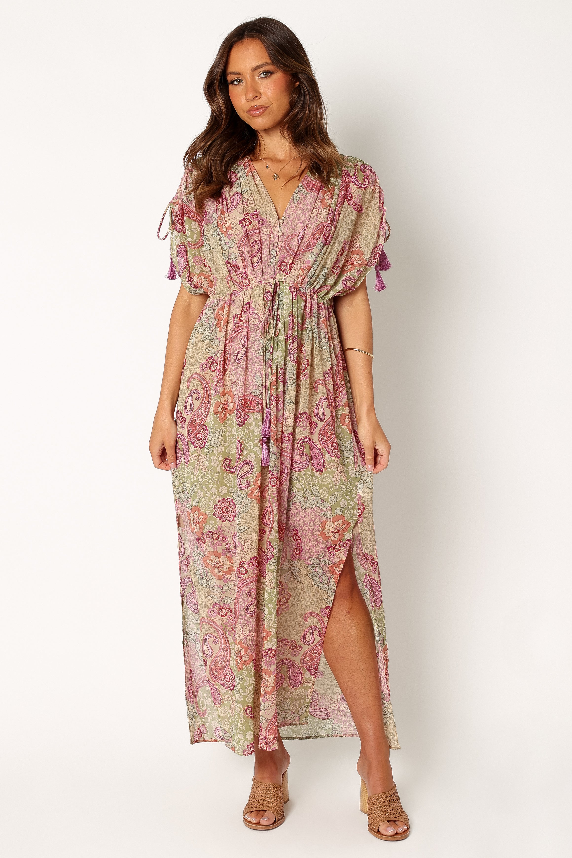 Cyril Maxi Dress Iris Oasis - Flowy Summer Dress for Women | Beach Cover Up, Vacation Outfit, Boho Chic Fashion