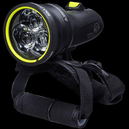 Light & Motion SOLA Dive Pro 2000 Underwater Flashlight - Powerful 2000 Lumen Scuba Diving Light for Night Diving, Cave Exploration & Underwater Photography