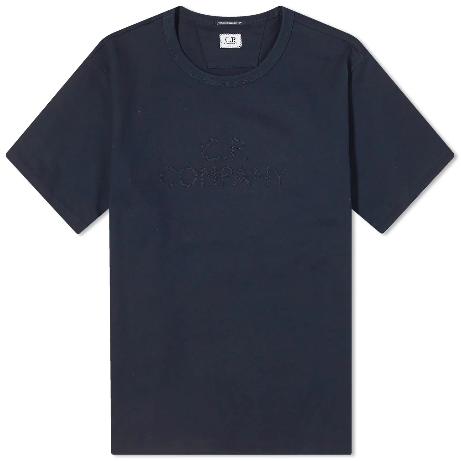 CP Company Navy Applique Logo T-Shirt for Men - Stylish Casual Cotton Tee for Everyday Wear, Street Fashion & Outfits