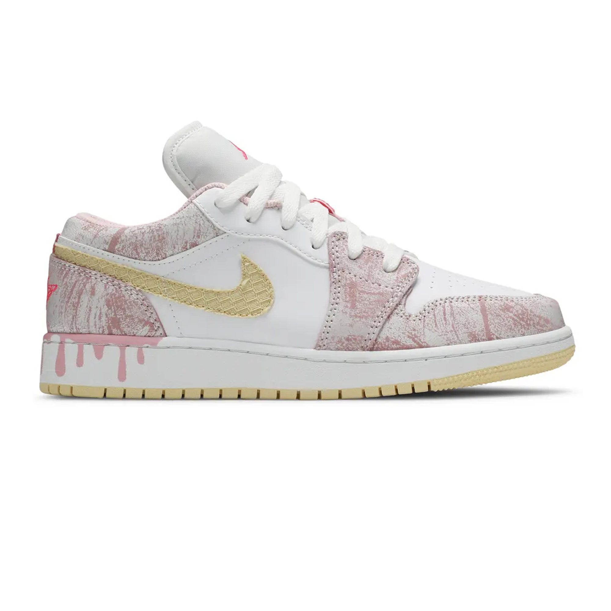 Air Jordan 1 Low 'Paint Drip' GS Sneakers - Boys & Girls Basketball Shoes for Casual Wear & Street Style Fashion