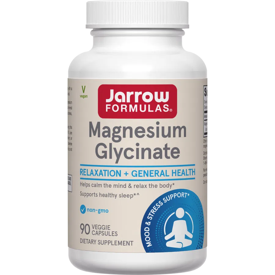 Jarrow Formulas Magnesium Glycinate 400mg - High Absorption Chelated Magnesium Supplement for Stress Relief, Sleep Support & Muscle Relaxation - Vegan, Non-GMO - Perfect for Athletes, Busy Professionals & Nighttime Relaxation