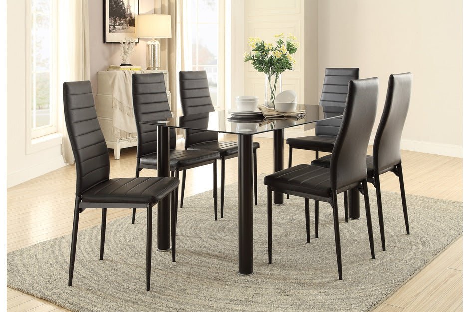 Black Florian Dining Collection - Elegant Modern Dining Set for Home & Restaurant Use | Perfect for Family Dinners & Entertaining Guests