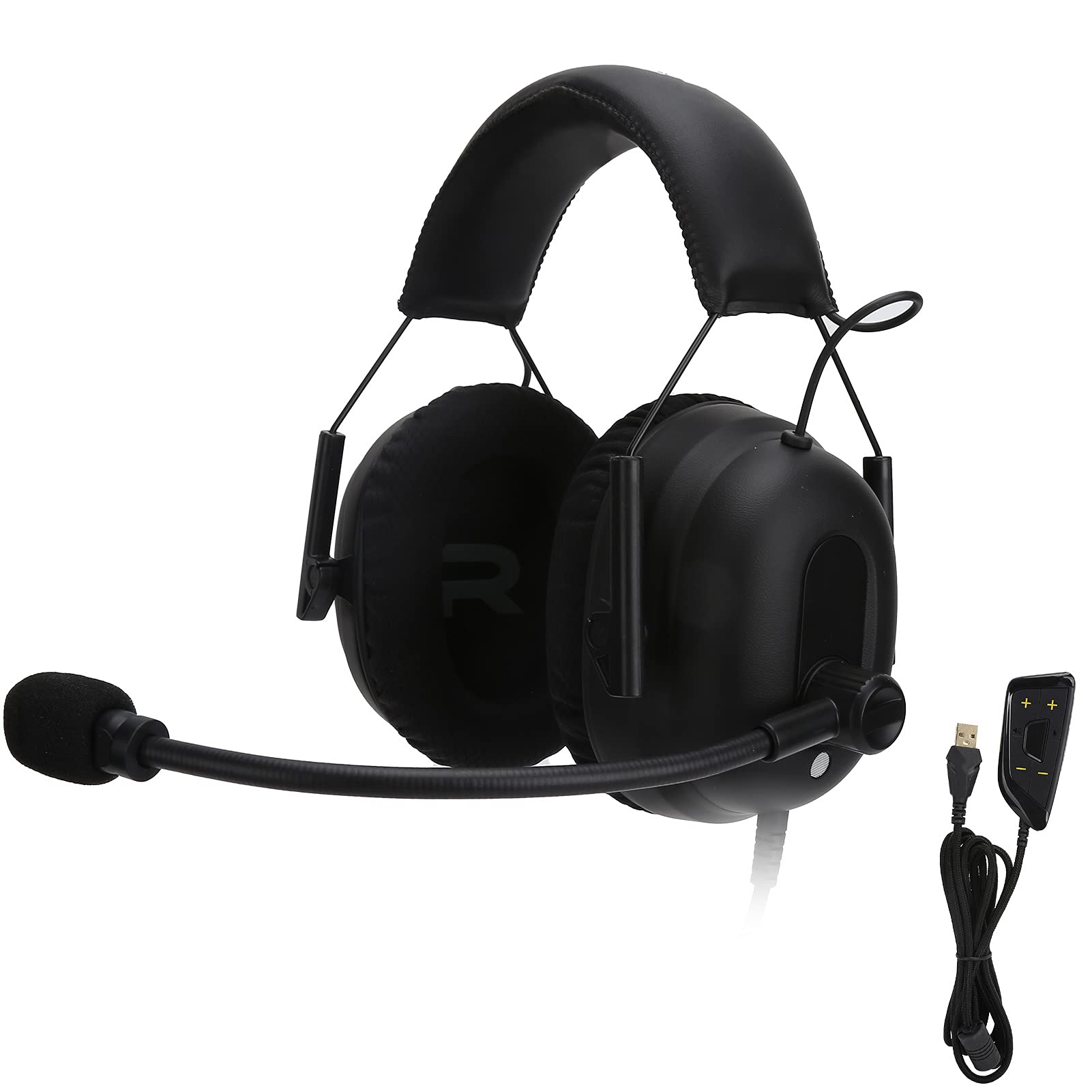 Fasient1 G936 Stereo Gaming Headset for PC, PS5, Xbox One & Nintendo Switch - 7.1 Virtual Surround Sound Noise-Canceling Mic (Black) - Perfect for Competitive Gaming, Streaming & Online Chat