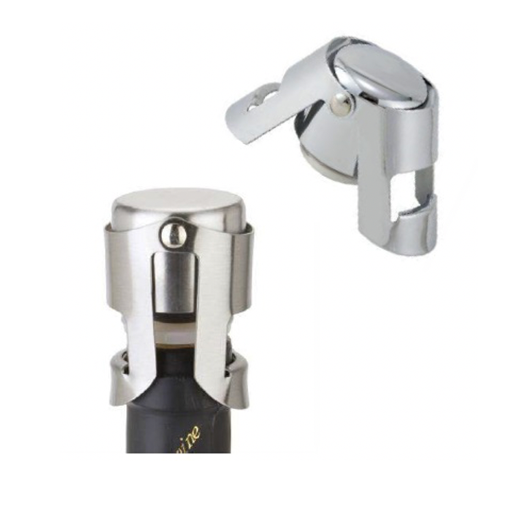 Champagne Sentinel Stainless Steel Wine Bottle Stopper - Airtight Seal for Sparkling Wine, Champagne & Prosecco - Perfect for Parties, Weddings & Home Bars