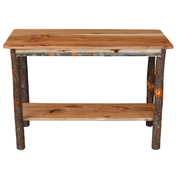 Rustic Hickory Wood Console Table - Entryway Hallway Sofa Table for Home Decor | Farmhouse Style Living Room, Foyer & Bedroom Accent Furniture