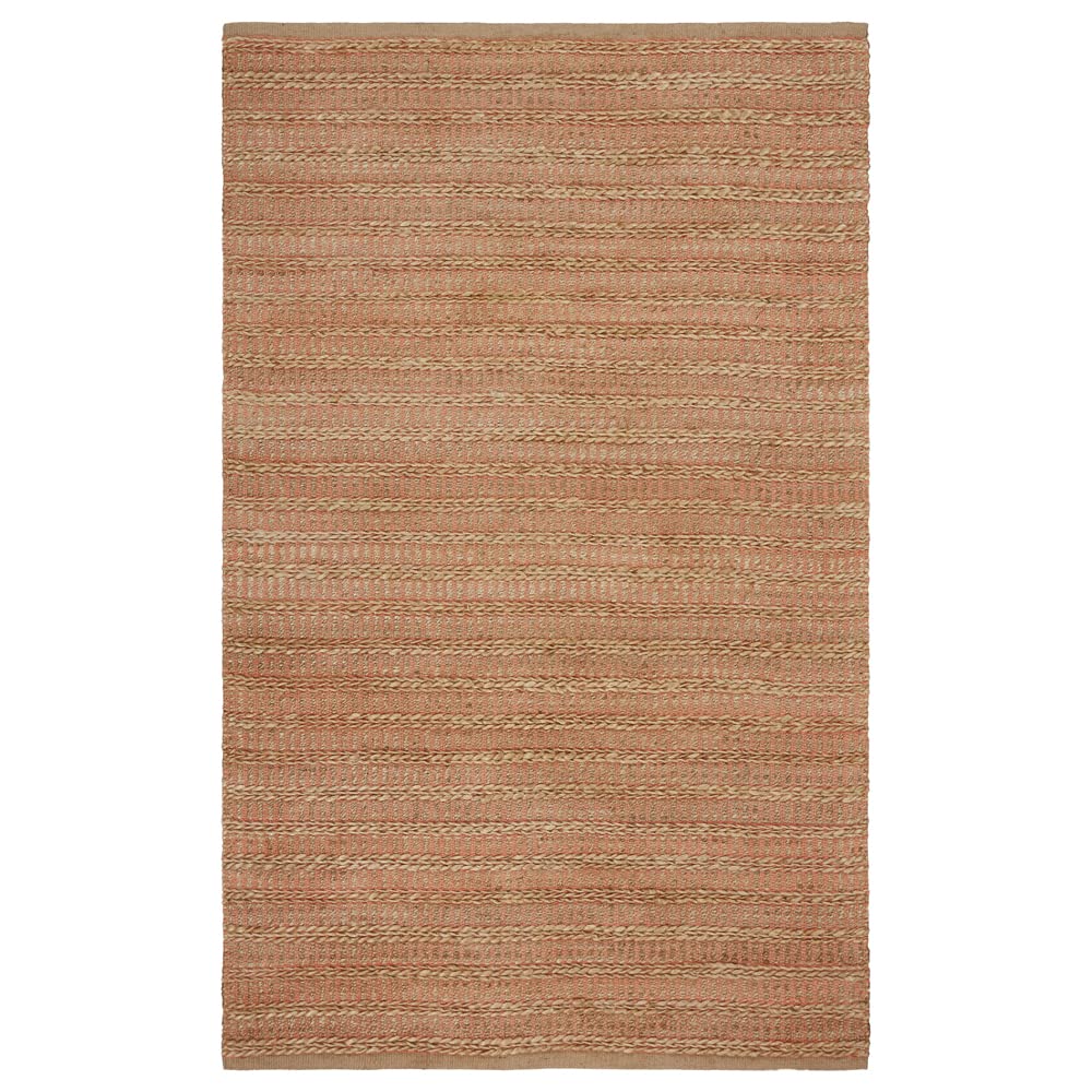 LR Home Ox Bay Quinn Interwoven Fuchsia Natural Area Rug - Soft & Durable Handwoven Rug for Living Room, Bedroom, or Office Decor