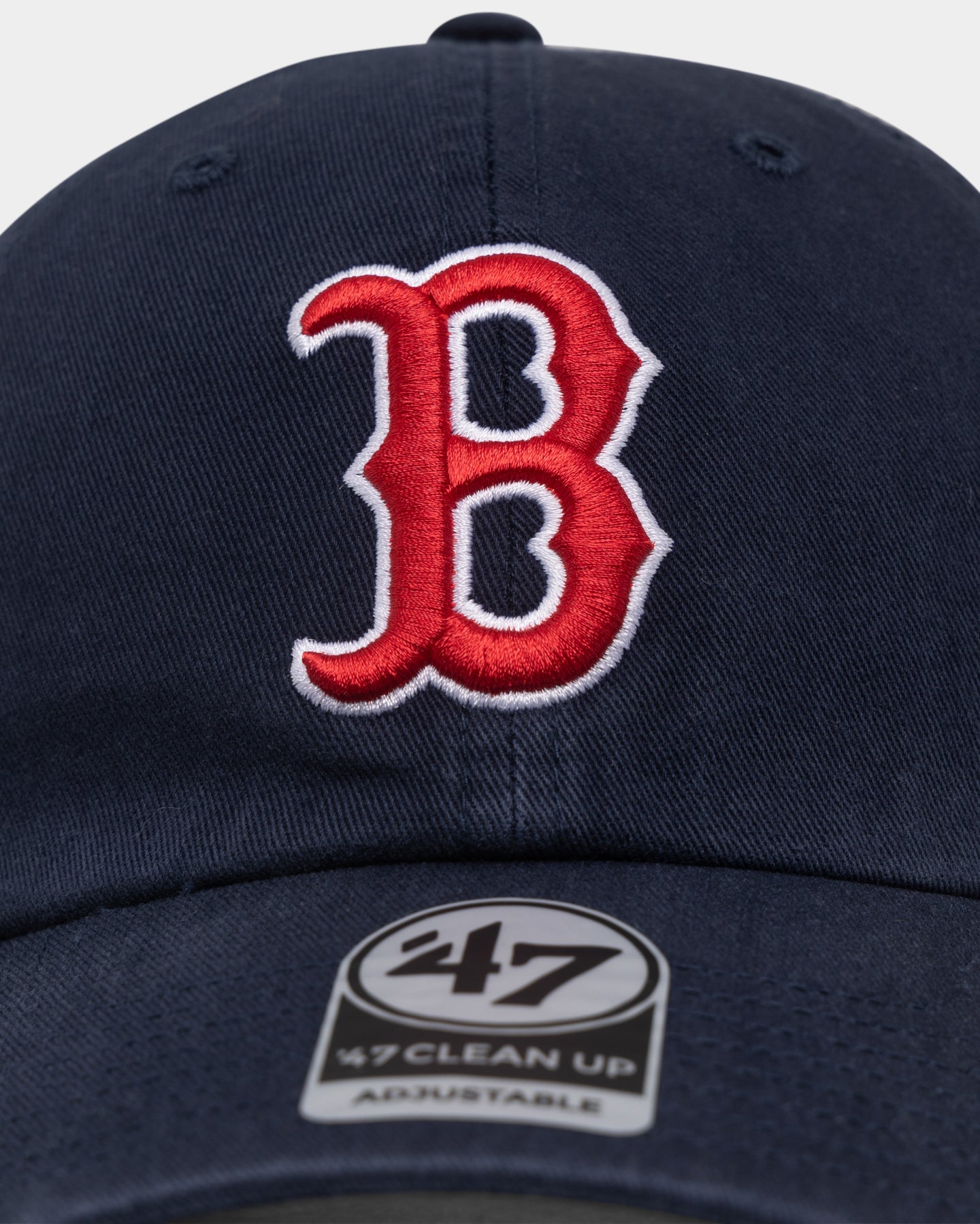 47 Brand Men's Boston Red Sox Clean Up Adjustable Strapback Hat - Navy Blue Baseball Cap for Fans, Game Day & Casual Wear