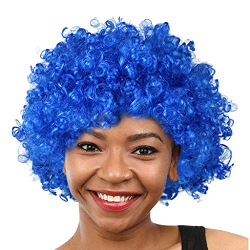 Funny Clown Hair Wig for Adults - Disco Party, Football Fan & Masquerade Costume Accessory (One Size, M) - Perfect for Halloween, Cosplay & Themed Parties