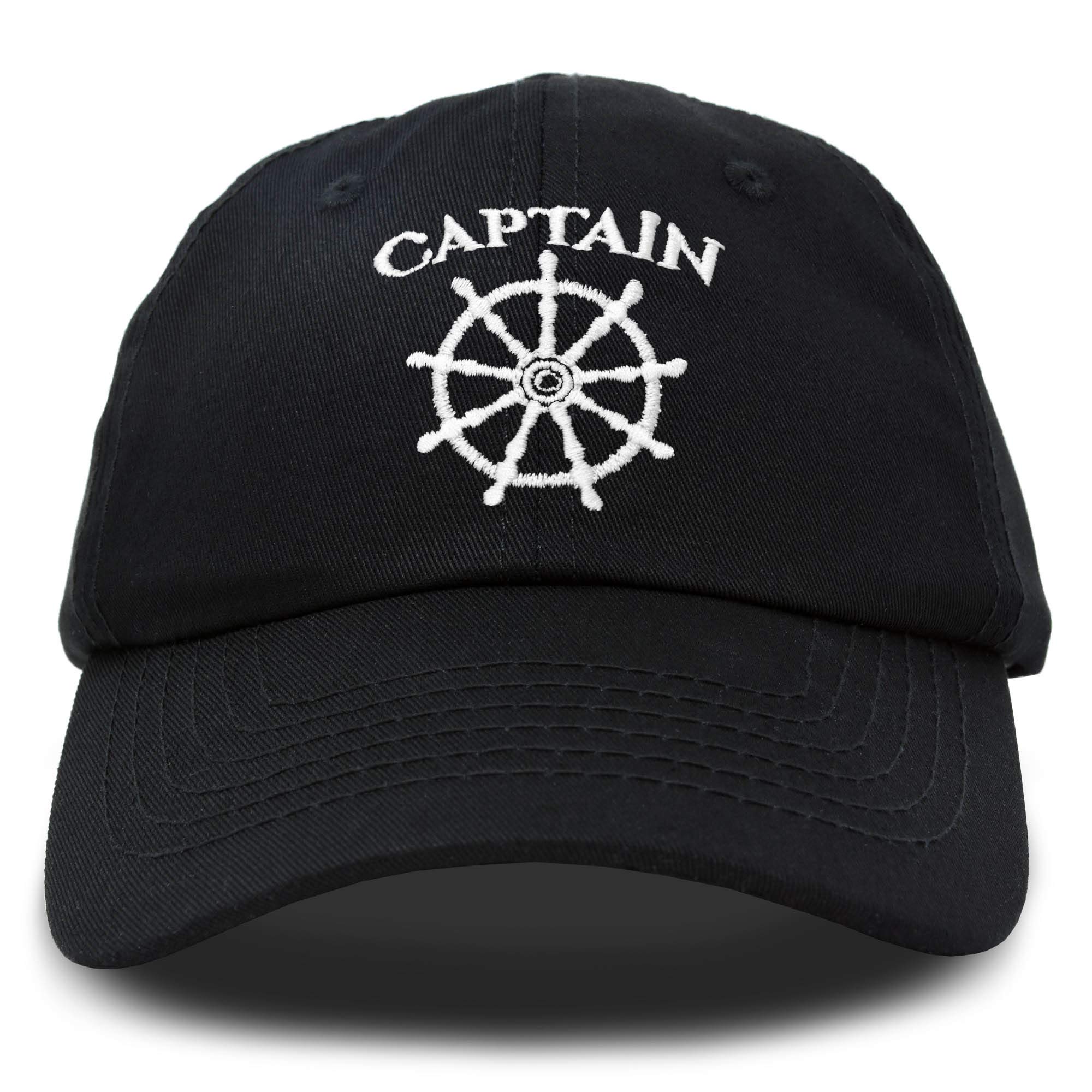 DALIX Navy Blue Captain Hat - Adjustable Sailor Baseball Cap for Men & Women - Perfect for Boating, Sailing, and Outdoor Adventures