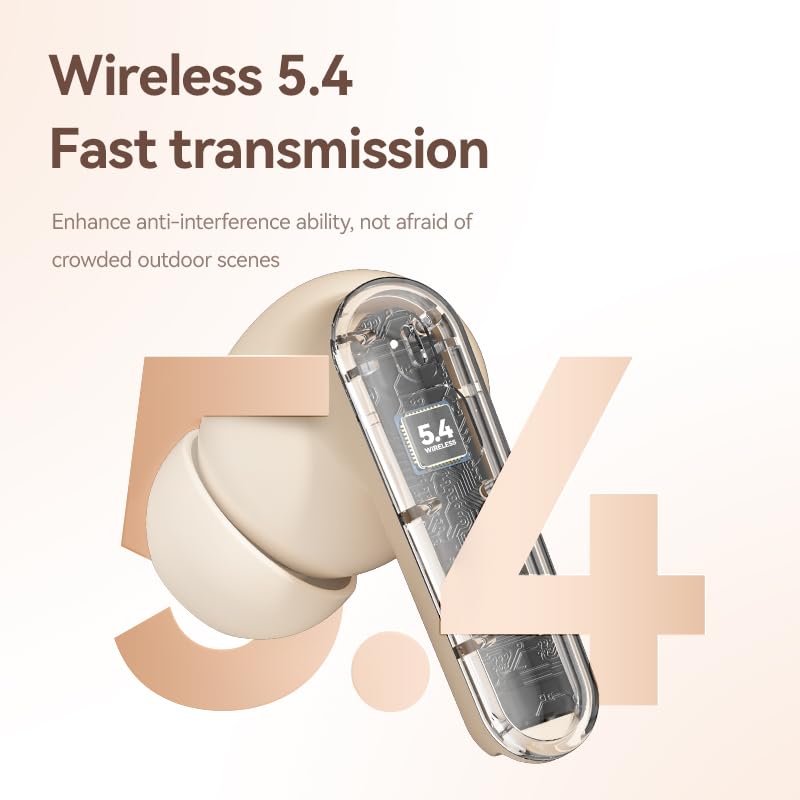 Wireless Earbuds Bluetooth 5.4 with Active Noise Cancelling, Stereo Bass in-Ear Headphones with Mic, 30H Playtime LED Power Display Case, IPX7 Waterproof - Perfect for Running, Gym Workouts, Gaming & Travel (Black)