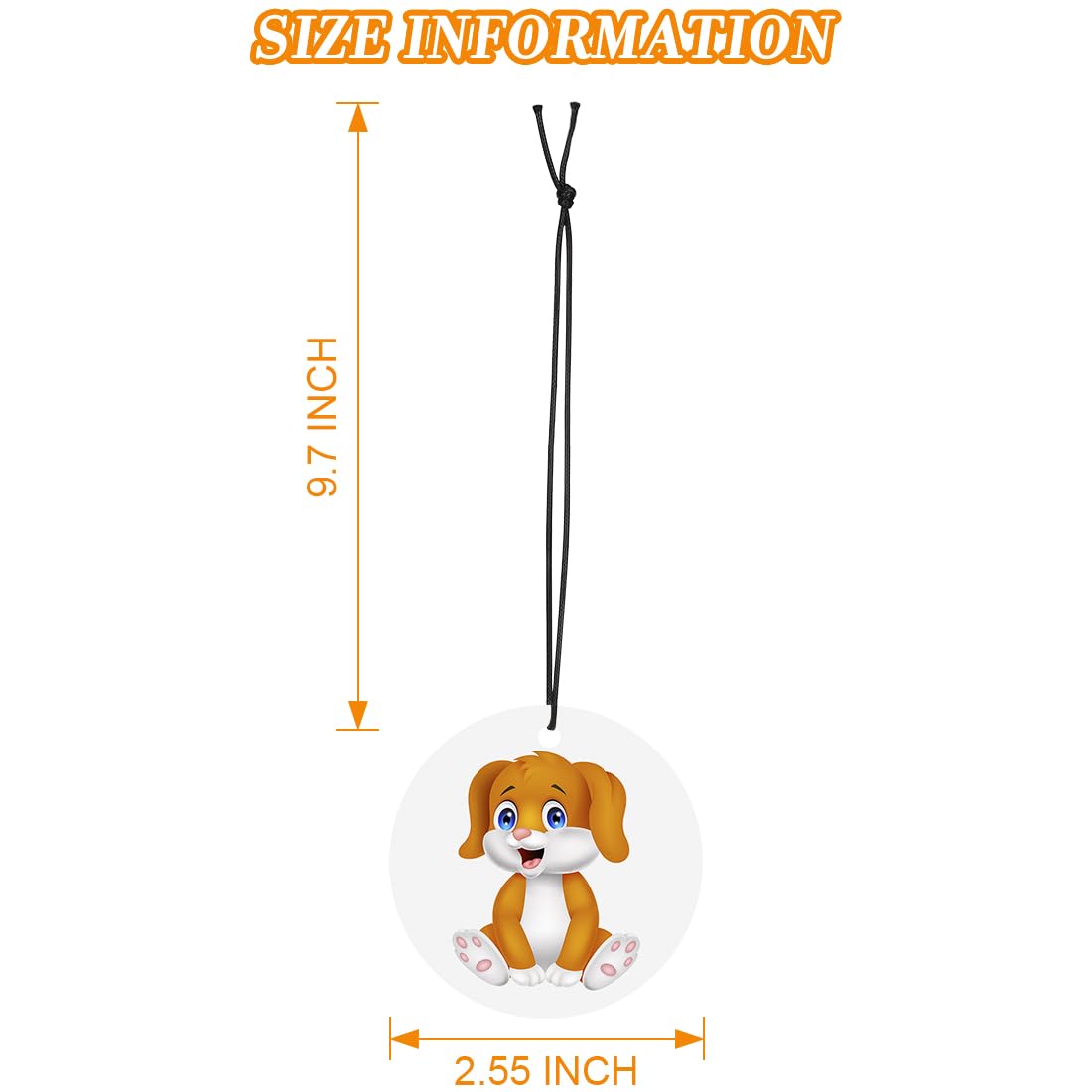 2 Pcs Personalized Double-Sided Photo Car Air Fresheners - Custom Scented Hanging Decor for Cars, Wardrobes & Bathrooms (Dog Pattern) | Perfect for Gifts, Home & Auto Fragrance