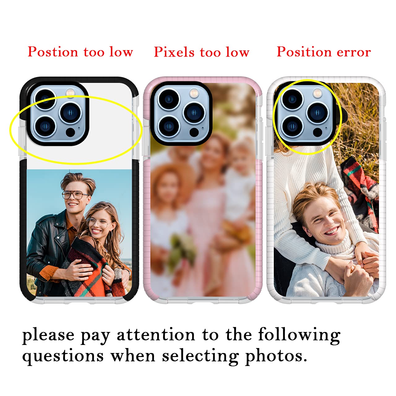 Custom iPhone 13 Pro Max Phone Case with Personalized Photo/Text/Name - Soft TPU Protective Cover Anti-Scratch & Shockproof (White) - Perfect Gift for Birthday, Anniversary & Daily Protection