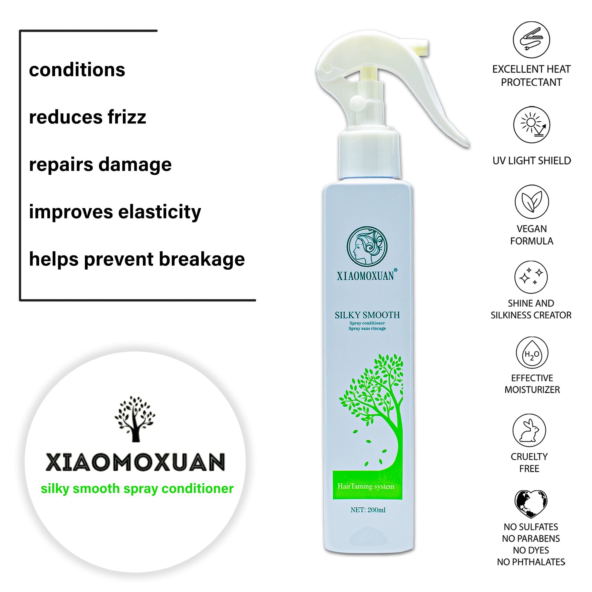 Xiaomoxuan Tea Tree Hair Mask & Collagen Shampoo Conditioner Set - Sulfate Free for Frizzy Hair Care | Deep Hydration & Repair for Dry, Damaged Hair - Perfect for Home Spa & Salon Treatments