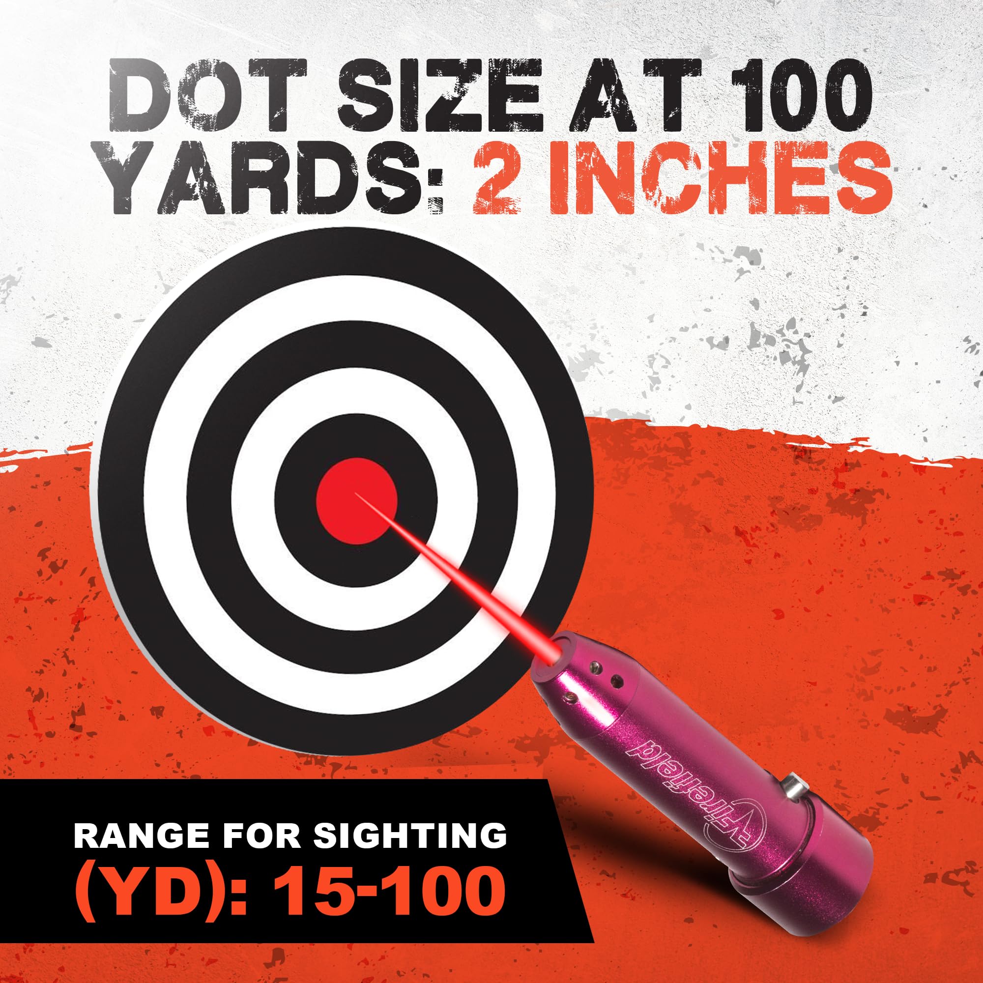 Firefield Universal Boresight with Red Laser - Precision Rifle Scope Alignment Tool for Hunting & Shooting Range (Ideal for Zeroing Scopes on Rifles, Shotguns & Crossbows)