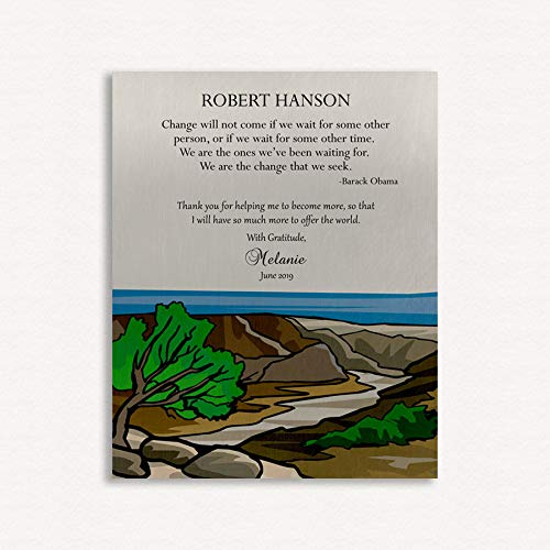 16x20 Custom Canvas Personalized Gift for Mentor, Leader, Teacher & Boss - Inspirational Sea Landscape with Barack Obama Quote (1811) - Perfect for Office Decor, Retirement Gift & Appreciation Present