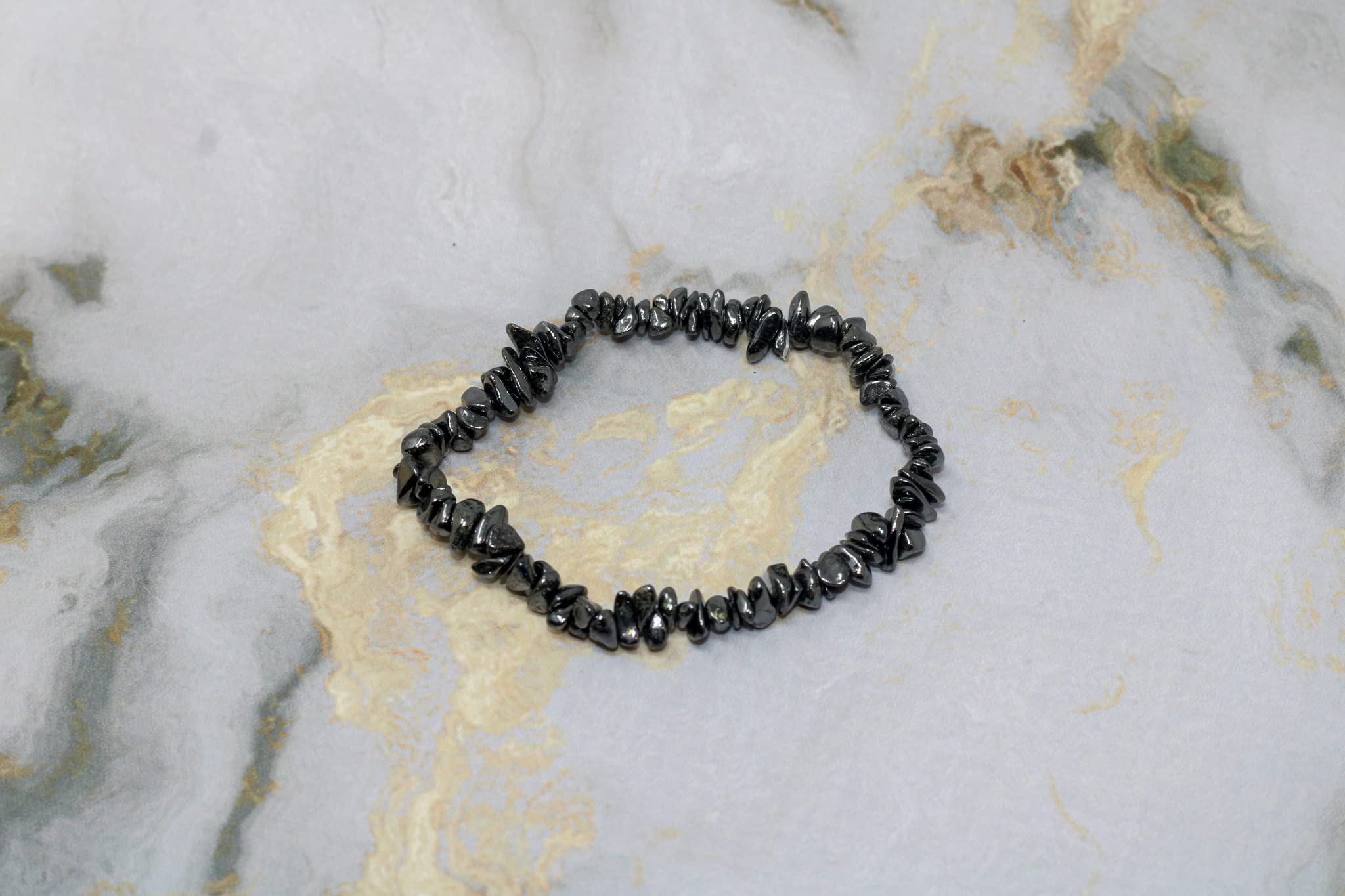 **Hematite Crystal Bracelet for Women - Black Beaded Stretch Bracelet for Pain Relief & Healing | Hematite Stone Jewelry for Stress Relief, Energy Balance & Fashion Accessories | Perfect for Meditation, Yoga & Everyday Wear**