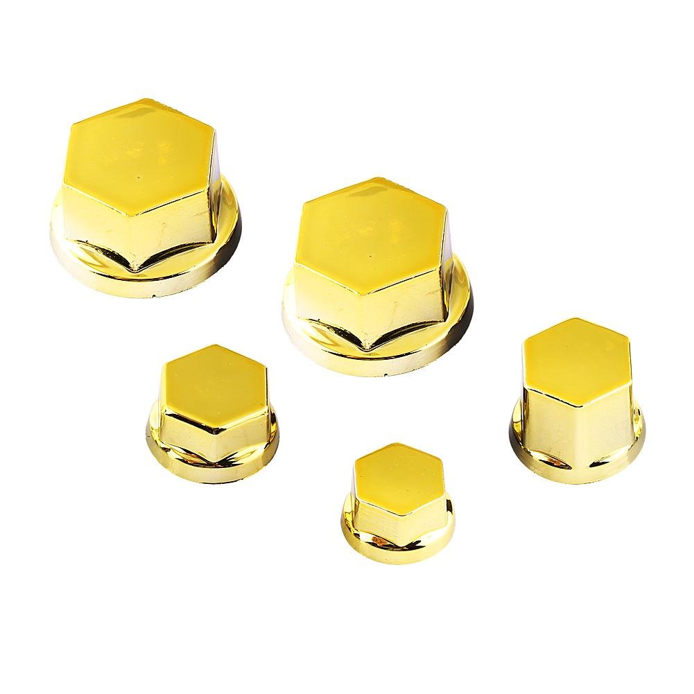 Gold Motorcycle Bolt Caps (30Pcs) - Durable Screw Cover for Bike Decoration & Protection