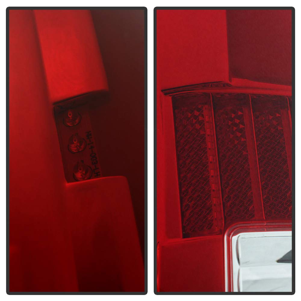 ACANII Red Clear LED Tube Tail Lights Brake Lamps Set for 2009-2018 Dodge Ram 1500/2500/3500 - Exotic Red V2 - Upgrade Your Truck's Style & Night Visibility for Off-Road & Daily Driving