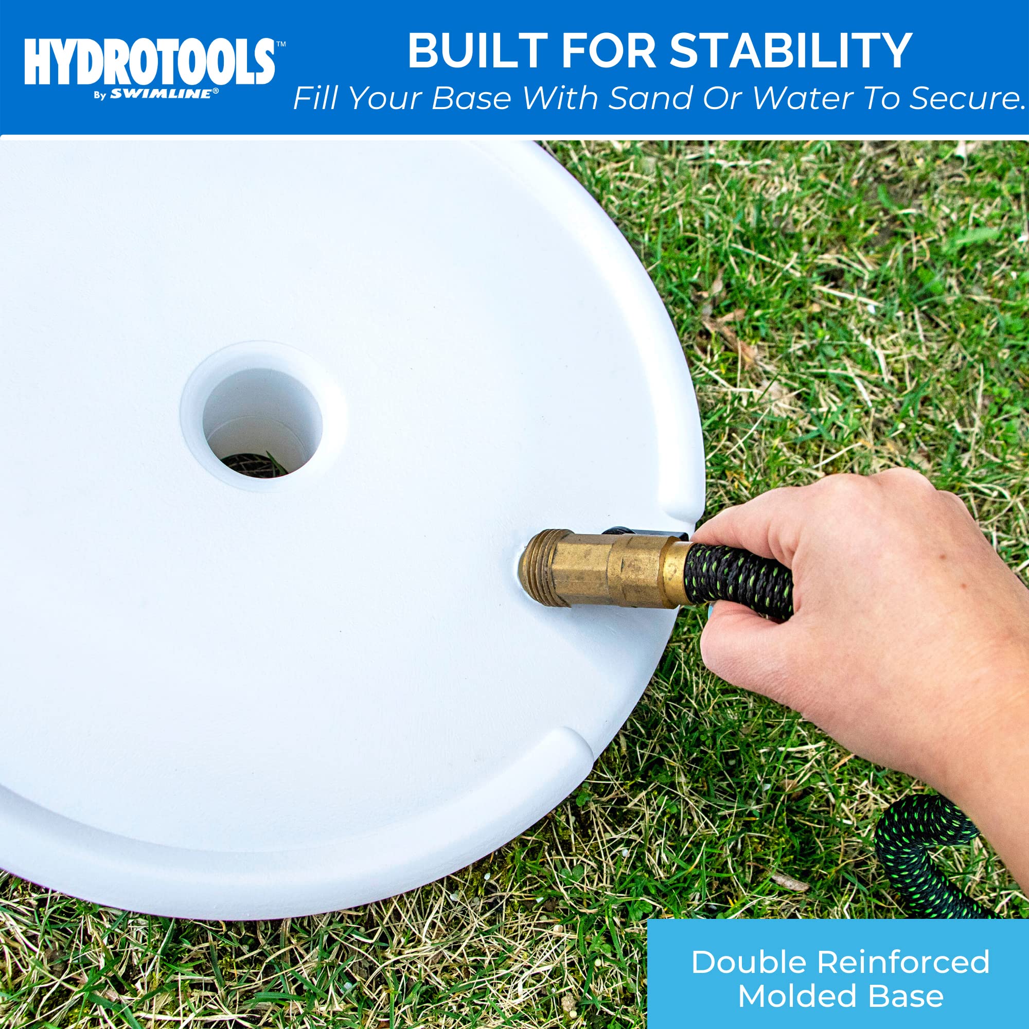 SWIMLINE HYDROTOOLS 7ft Adjustable Poolside Shower with Valve Controls - Standard Garden Hose Connection - Eco-Friendly Outdoor Shower for Backyard, Pool, Beach & Spa Use