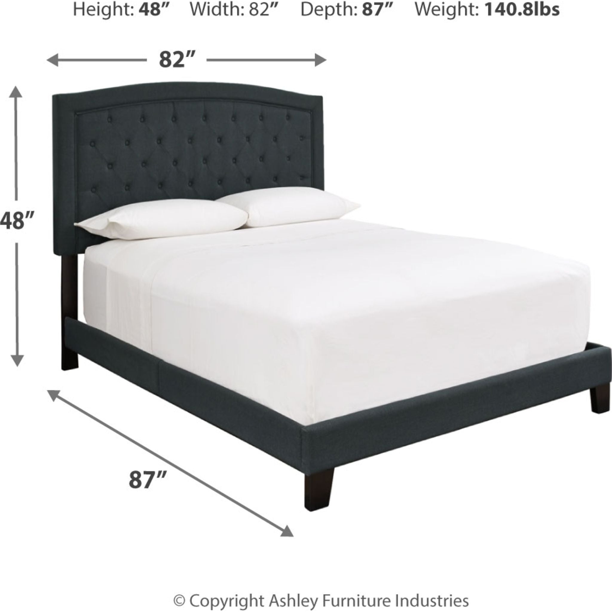 Adelloni Queen Size Bed Frame with Headboard - Modern Platform Bed for Bedroom, Guest Room, or Dorm - Sturdy Wooden Slat Support & Easy Assembly