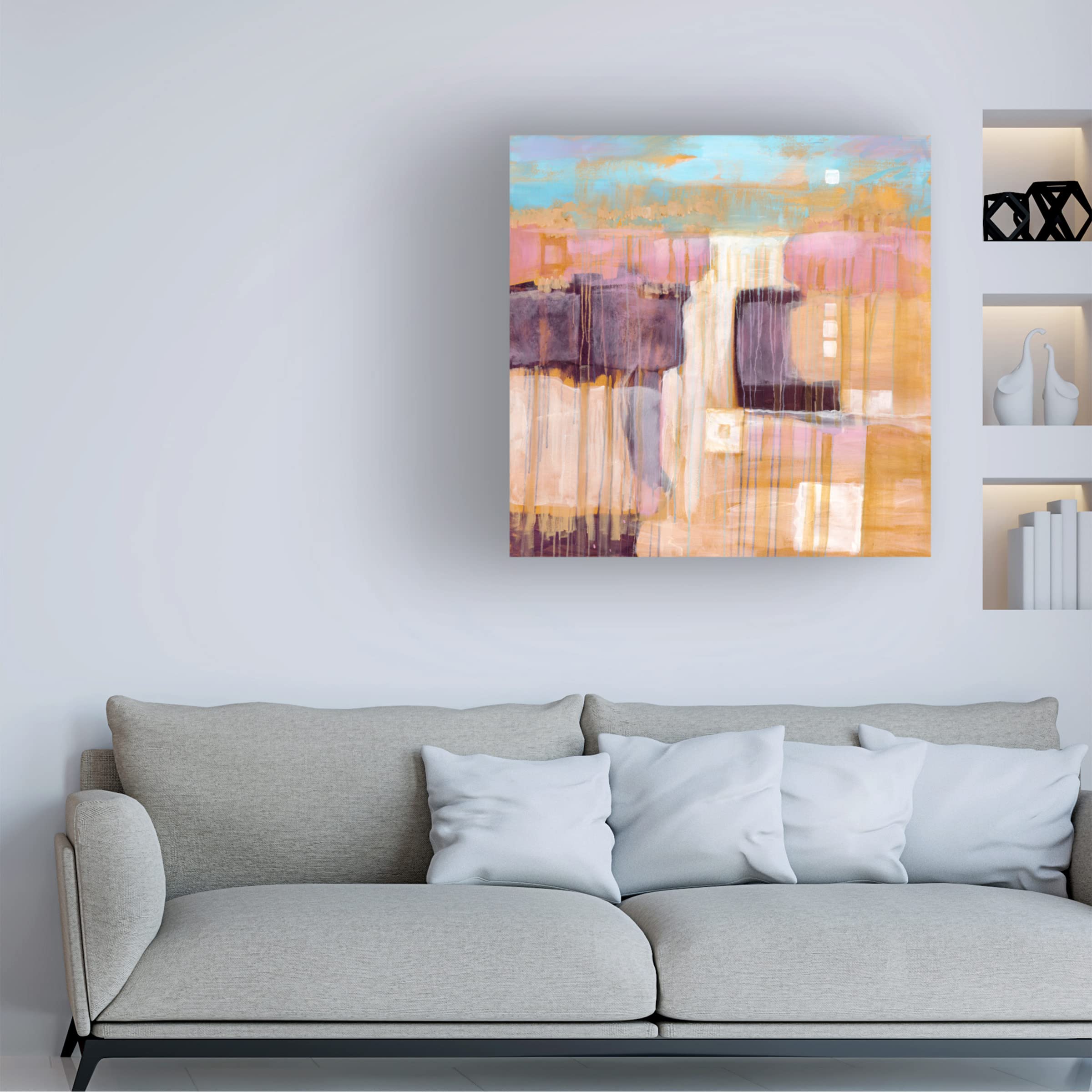 Trademark Fine Art 'Terre Cotta Dunes I' Canvas Wall Art Print by Sue Riger - Desert Landscape Painting for Living Room, Bedroom & Office Decor