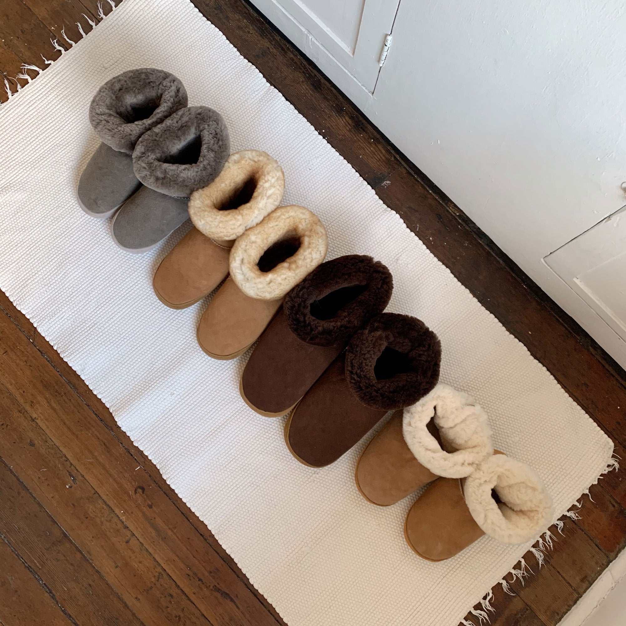 Cozy Women's Sheepskin Cabin Boots - Warm Winter Slippers for Indoor & Outdoor Use - Perfect for Home, Camping, and Cold Weather Comfort