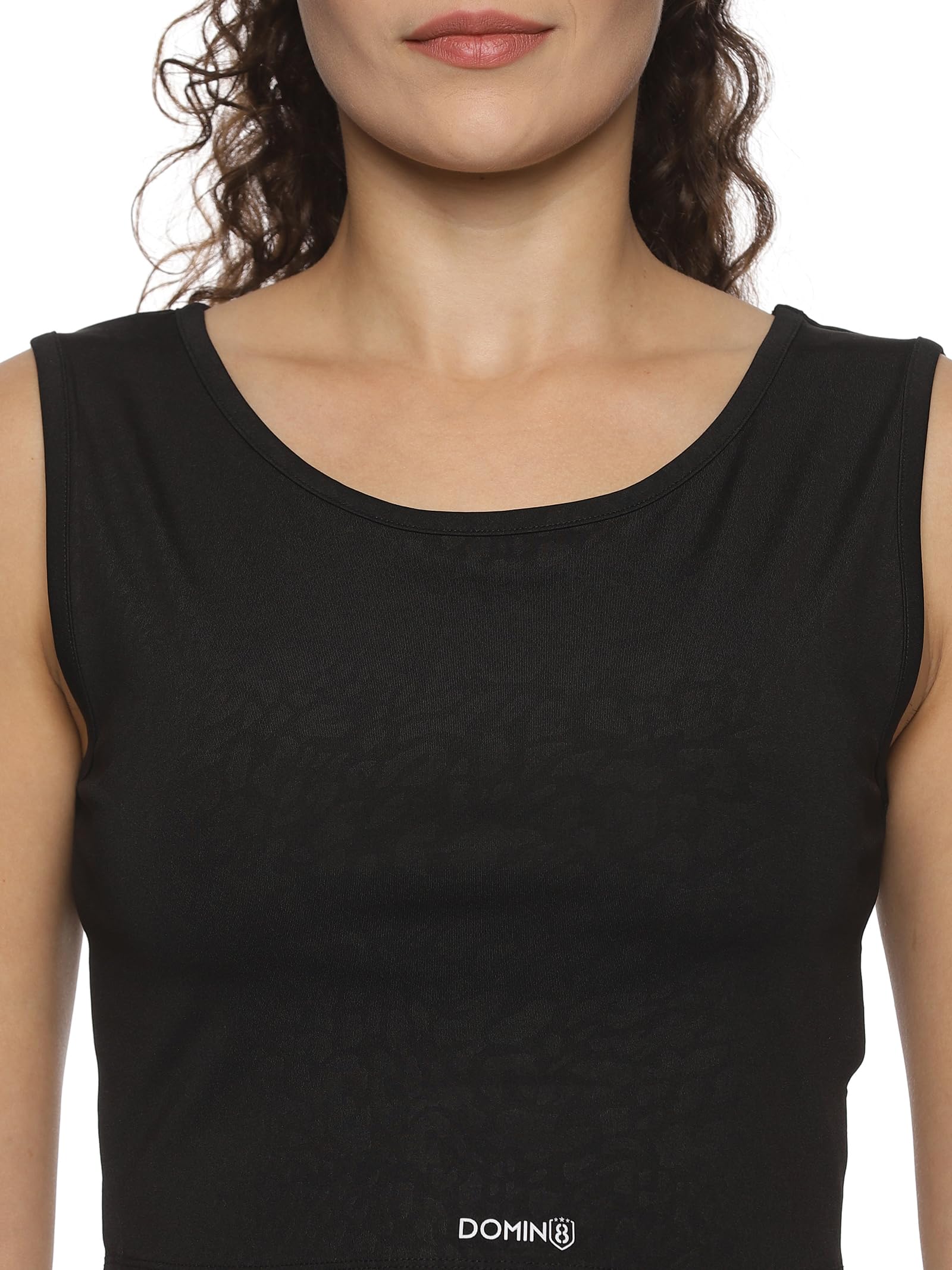 DOMIN8 Women's Leopard Print Black Crop Top - Soft Comfortable Stylish T-Shirt for Gym, Running & Casual Wear | Fashionable Workout & Everyday Tee