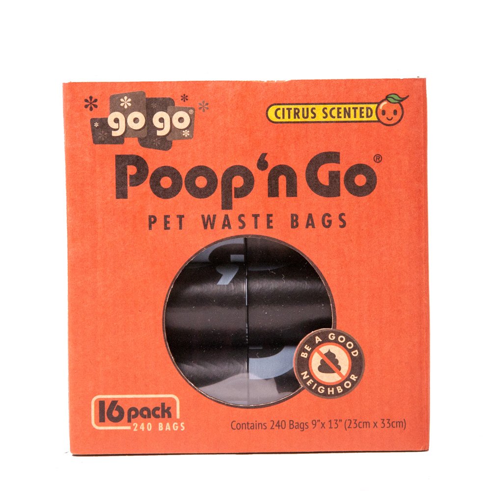Poop n Go® Dog Poop Bags - 16 Rolls, 240 Count, Extra Thick Leak-Proof Waste Bags with Dispenser & Handles - Perfect for Dog Walking, Park Visits & Outdoor Adventures