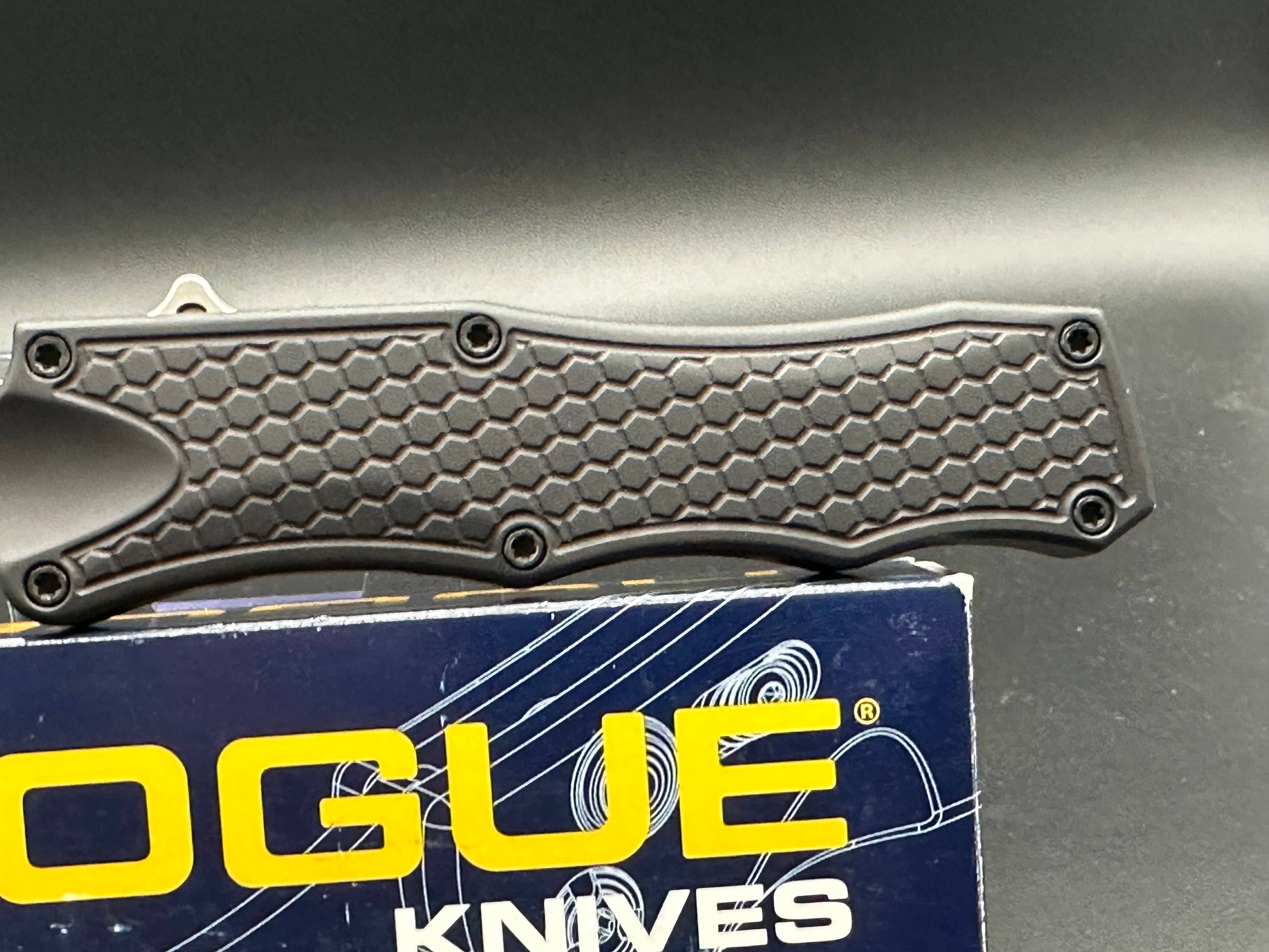 Hogue Exploit OTF Automatic Knife - Black Tactical Folding Knife for Outdoor Camping, Hunting & EDC | Premium Automatic Out The Front Knife
