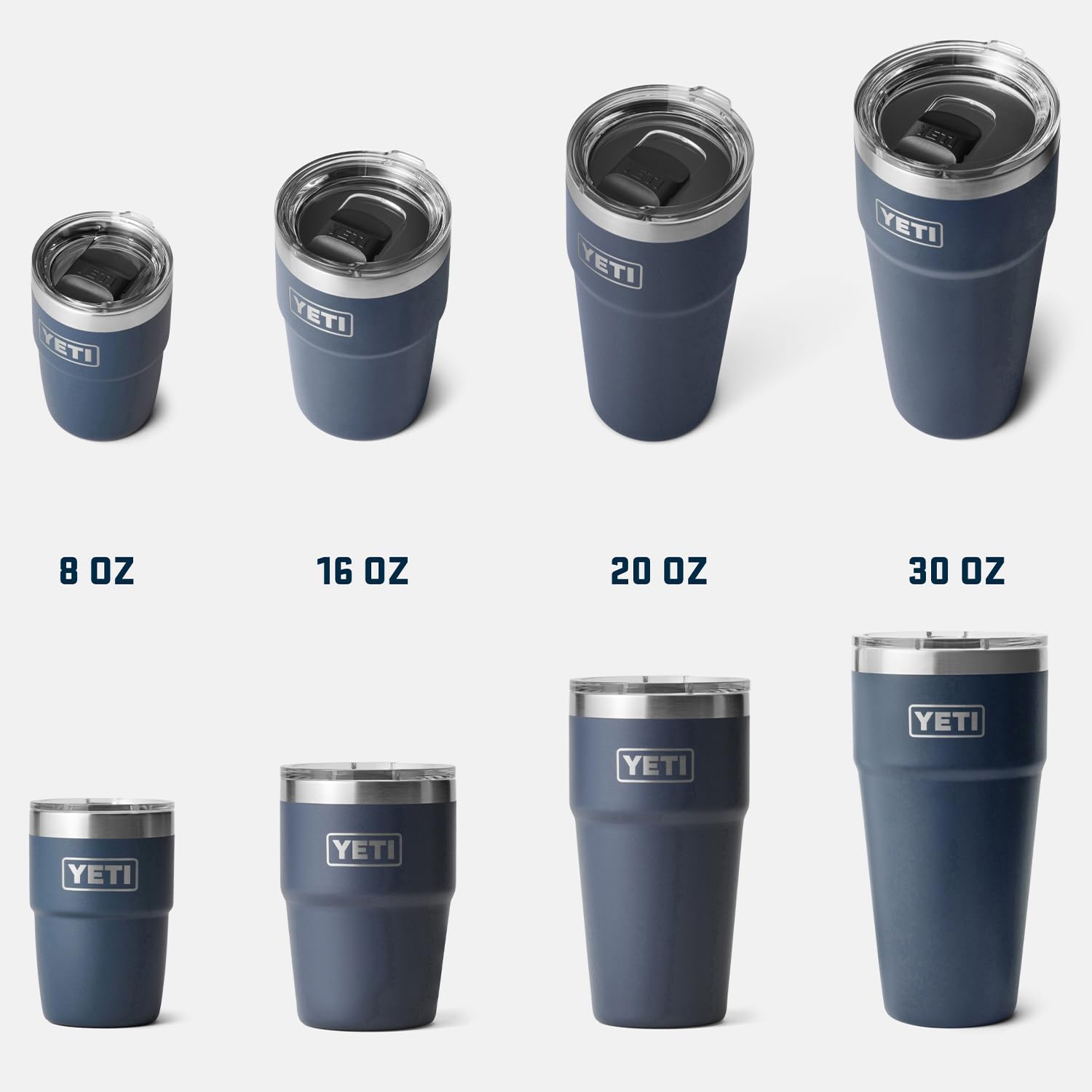 YETI Rambler 16 oz Stackable Tumbler - Vacuum Insulated Stainless Steel Travel Mug with MagSlider Lid - Perfect for Coffee, Tea & Cold Drinks at Home, Office or Outdoor Adventures