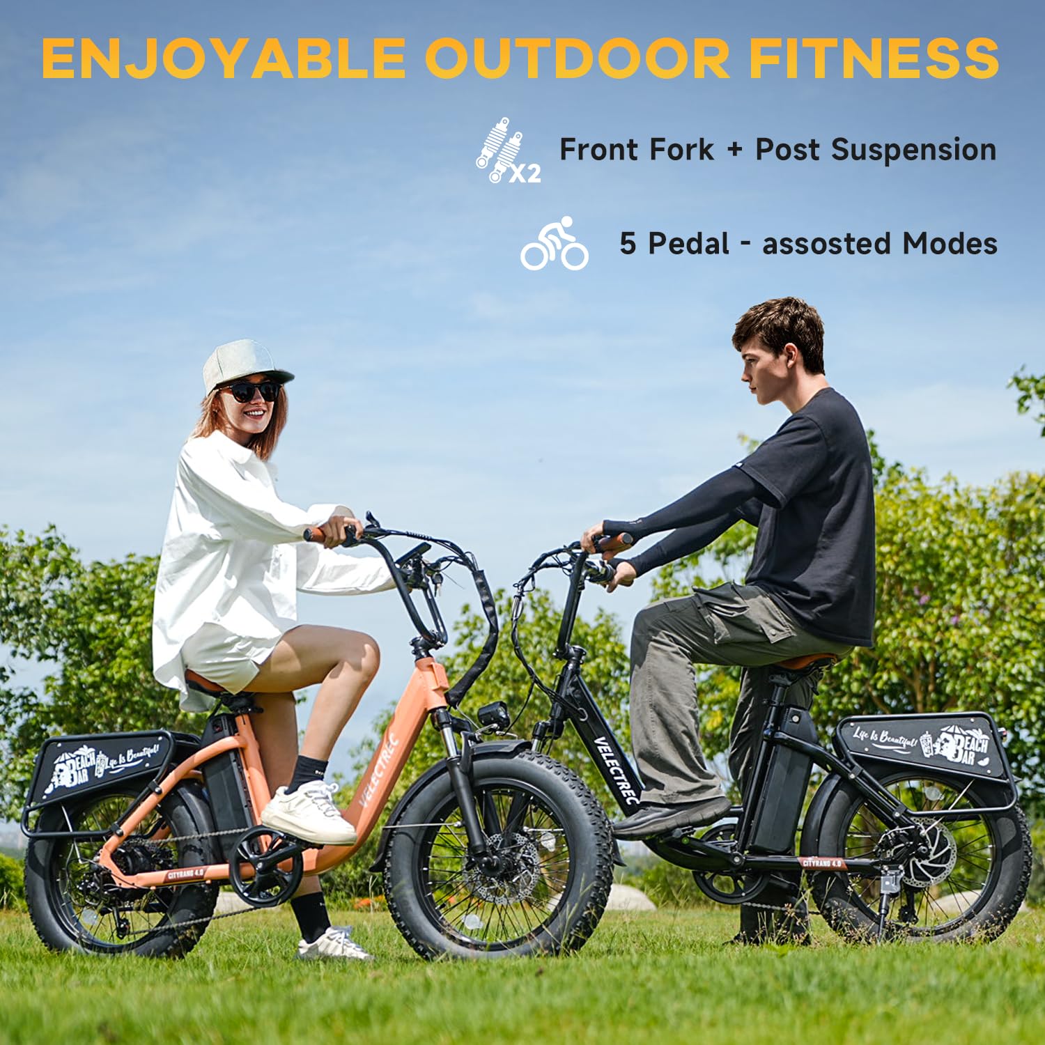 1500W Peak Electric Bike for Adults - 48V 20Ah Removable Battery, 70 Miles Range & 30MPH Speed - 20