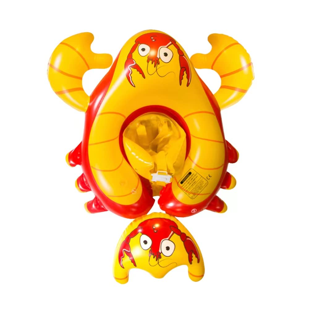 Raneylity Baby Swim Floats for Infants 12-24 Months, Inflatable Lobster Design Pool Float Ring, Safe Toddler Swimming Aid for Beach, Pool & Summer Water Play