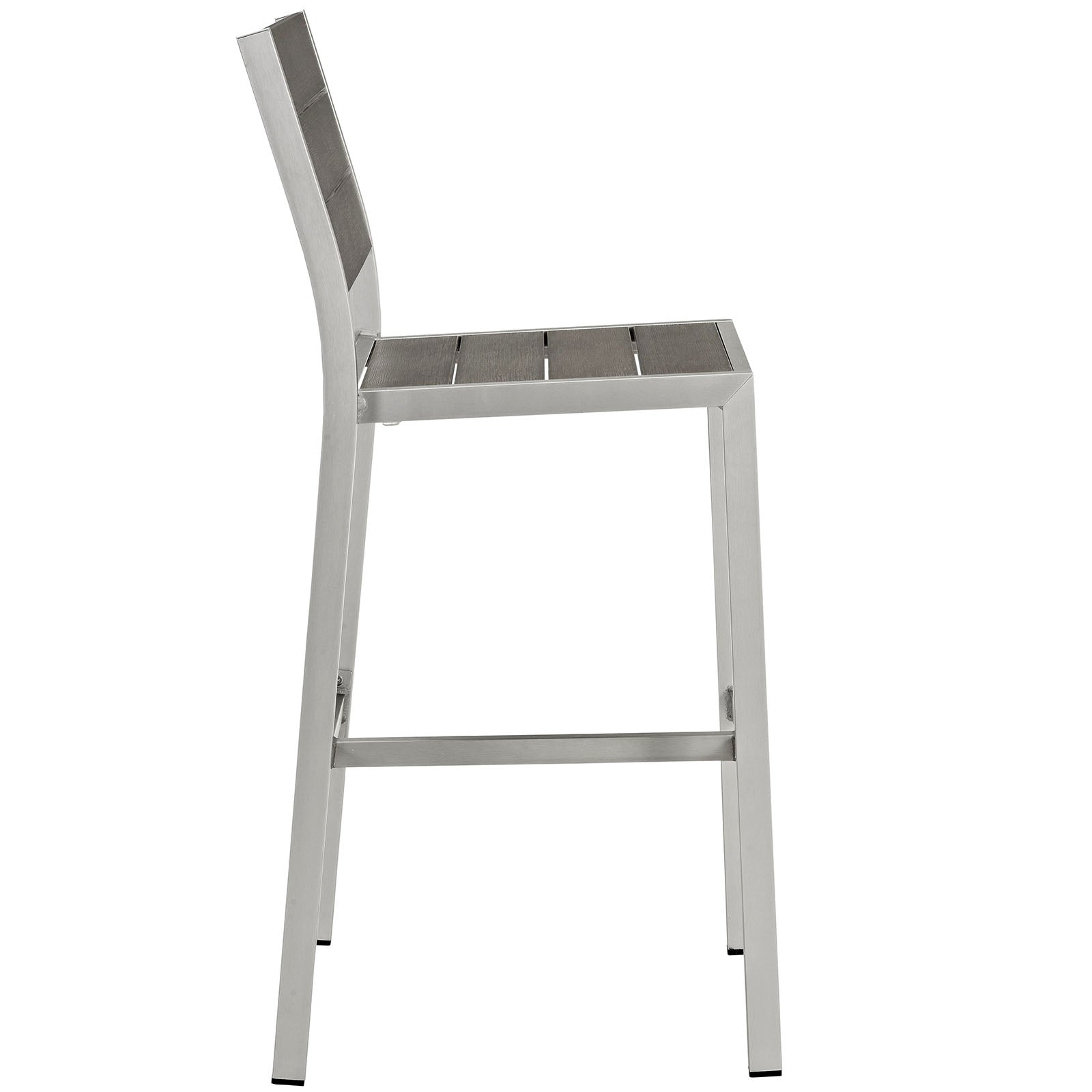 Shore Outdoor Patio Aluminum Armless Bar Stool - Lightweight Durable Backless Counter Height Stool for Kitchen Island, Outdoor Deck, and Bar Counter