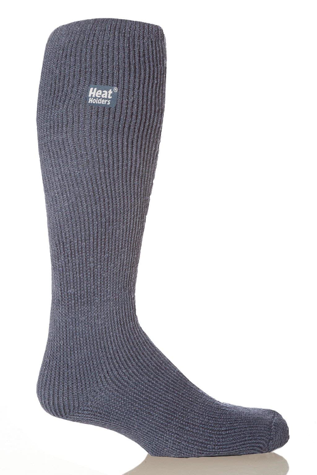 Heat Holders Men's Extra Long Thermal Socks - Forest Green, US Size 7-12 (3-Pack) | Winter Warmth for Outdoor Activities, Hiking & Cold Weather