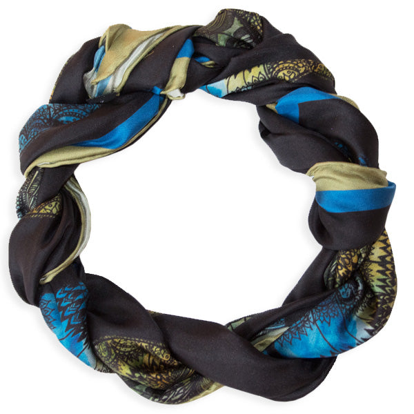 Elegant Night Glide Long Silk Scarf - Soft & Luxurious Women's Fashion Accessory for Evening Parties, Weddings & Special Occasions