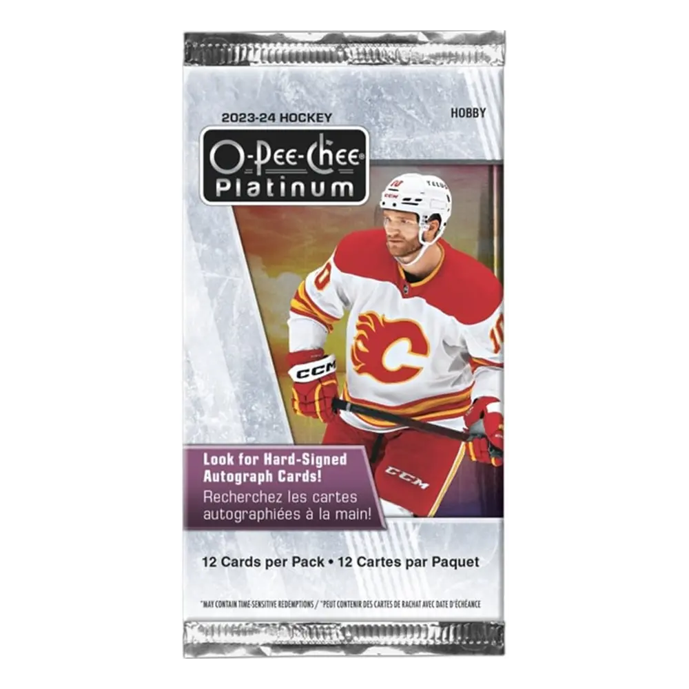 2023-24 O-Pee-Chee Platinum Hockey Hobby Pack - Single Pack | NHL Trading Cards for Collectors & Fans | Perfect for Sports Memorabilia Collections & Gifts