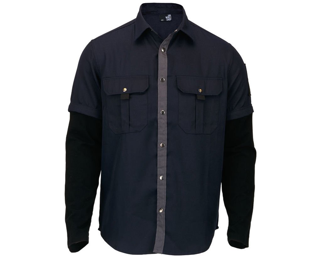 Ghost Recon Wildlands Tactical Dress Shirt for Men - Blue Military Style Button Down Shirt - Perfect for Cosplay, Gaming Events & Outdoor Adventures