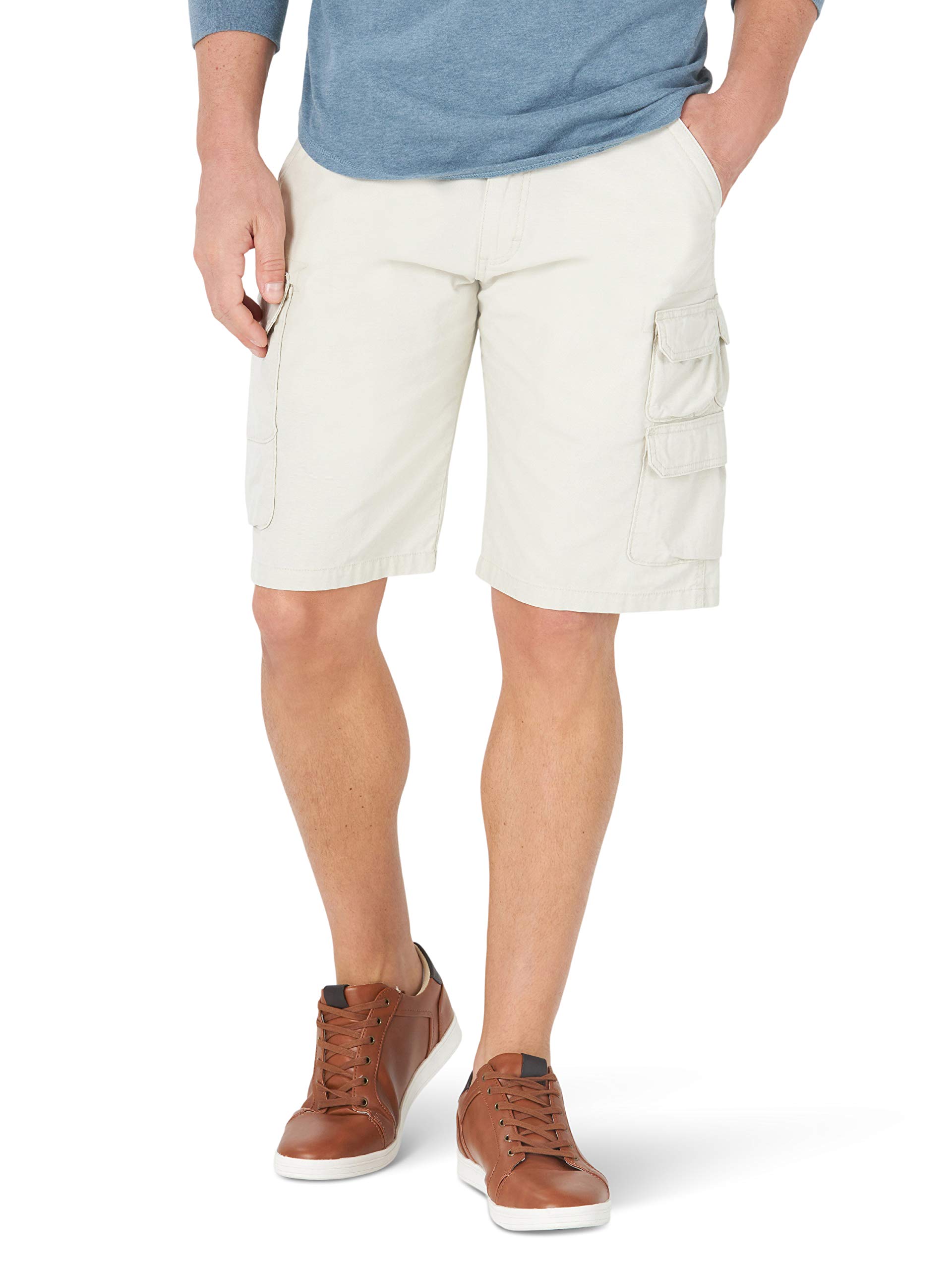Wrangler Authentics Men's Stretch Twill Cargo Shorts - Comfortable & Durable Casual Shorts for Outdoor Activities, Hiking, and Summer Wear