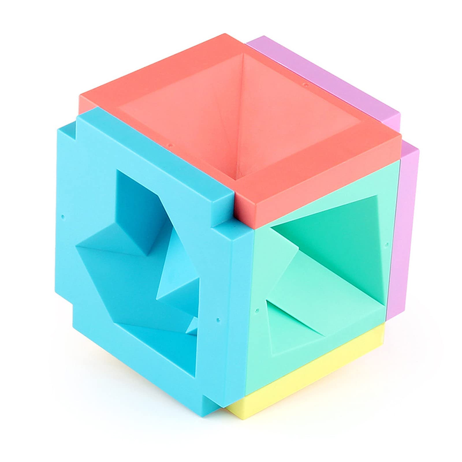 Montessori Tangram Puzzle Toys for Kids Ages 4-7 | STEM Learning Geometric Shapes Brain Teaser Game | 3D IQ Building Blocks with Colorful Patterns | Perfect for Classroom, Homeschool & Travel Activities (Multicolor, One Size)
