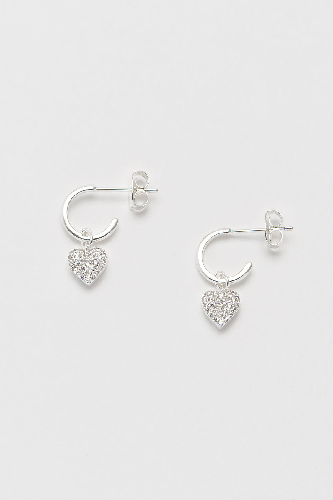 Pave Heart Drop Earrings for Women - 14K Gold Plated Cubic Zirconia Dangle Earrings - Perfect for Valentine's Day, Anniversary & Romantic Date Night