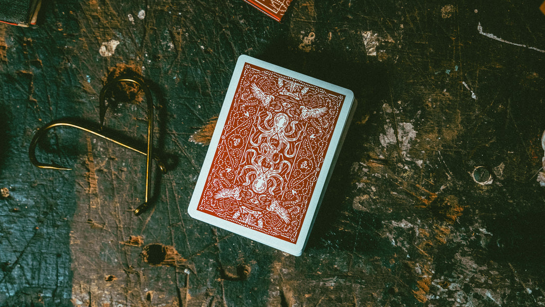 Premium Seafarers Themed Playing Cards - Red Deck for Poker, Blackjack & Family Game Nights | Nautical Gift for Sailors & Card Game Lovers